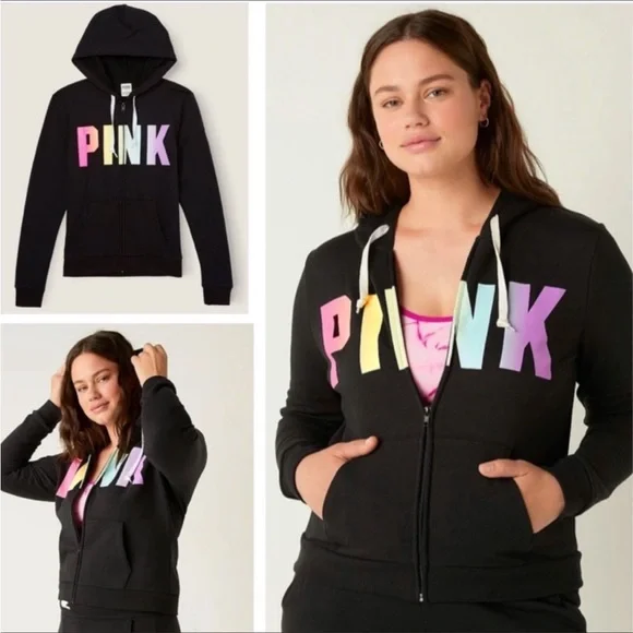 Pink Victoria Secret Gradient Classic Logo 2-PC Set /2-Pair Logo Panties SZ-LG - Picture 7 of 16